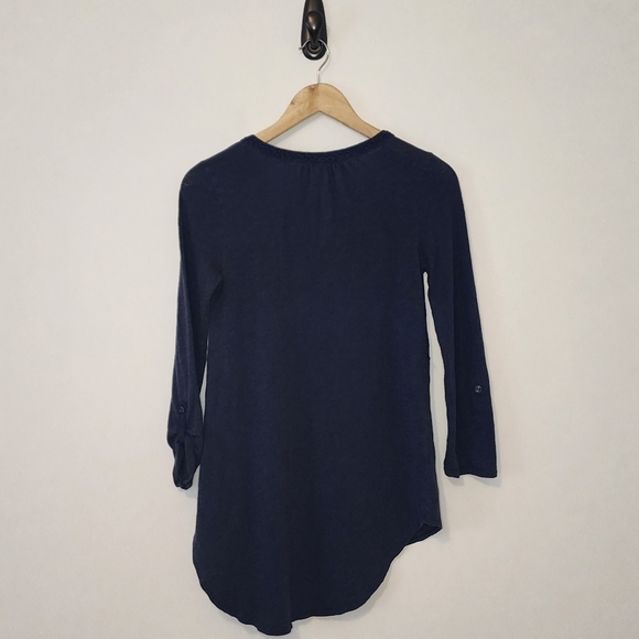 Meadow Rue Extra Small Button-Up Blue Boho Long Sleeve Shirt - Picture 2 of 5